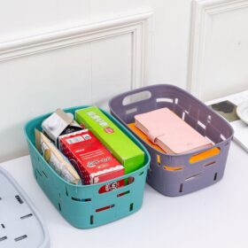 Multipurpose sundries storage baskets with lid