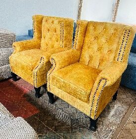 Chestered Wing Chair Single Seater (1 seater) - Spring Cushions-18,000 each