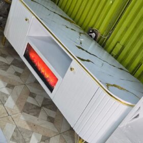 Modern Executive TV stand with a functional fire place