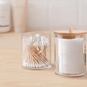Acrylic Qtip storage jar