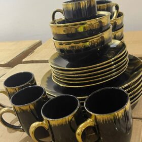 BLACK GOLD DINNERSET 24PCS