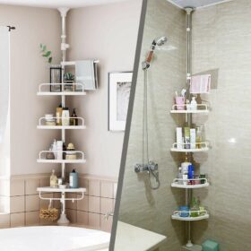 *Restocked‼️4 Tier Adjustable Telescopic Multi-Corner Shelf Organiser*